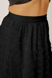 Ruched High Waist Tiered Skirt - Trendsi - Flyclothing LLC