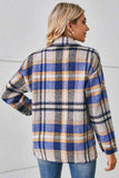 Collared Plaid Shacket - Trendsi - Flyclothing LLC