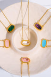 Copper 14K Gold Pleated Pendant Necklace - Trendsi - Flyclothing LLC