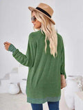 Contrast Mock Neck Long Sleeve T-Shirt - Trendsi - Flyclothing LLC