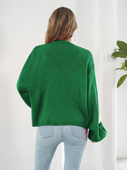 Floral Open Front Long Sleeve Cardigan - Trendsi