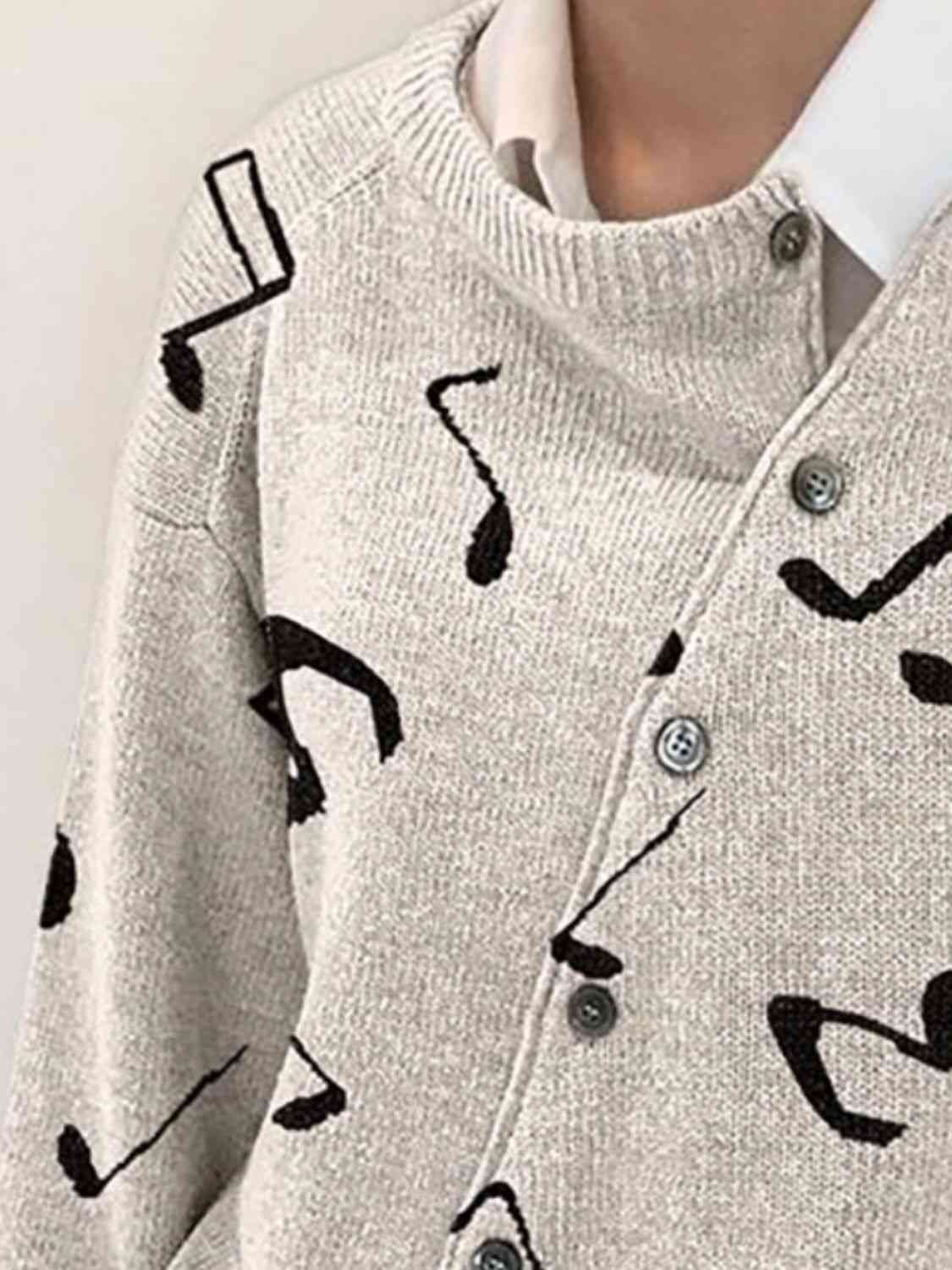 Dropped Shoulder Buttoned Cardigan - Trendsi - Flyclothing LLC