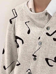 Dropped Shoulder Buttoned Cardigan - Trendsi