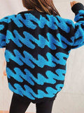 Ribbed Striped Dropped Shoulder Sweater - Trendsi - Flyclothing LLC