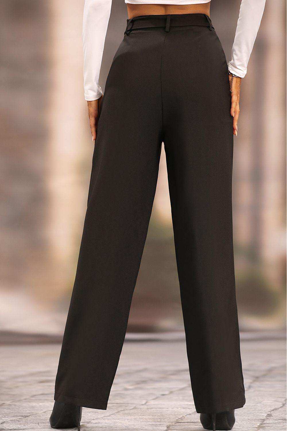 Long Loose Fit Straight Pants - Trendsi - Flyclothing LLC
