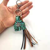 Turquoise Fringe Detail Key Chain - Trendsi - Flyclothing LLC