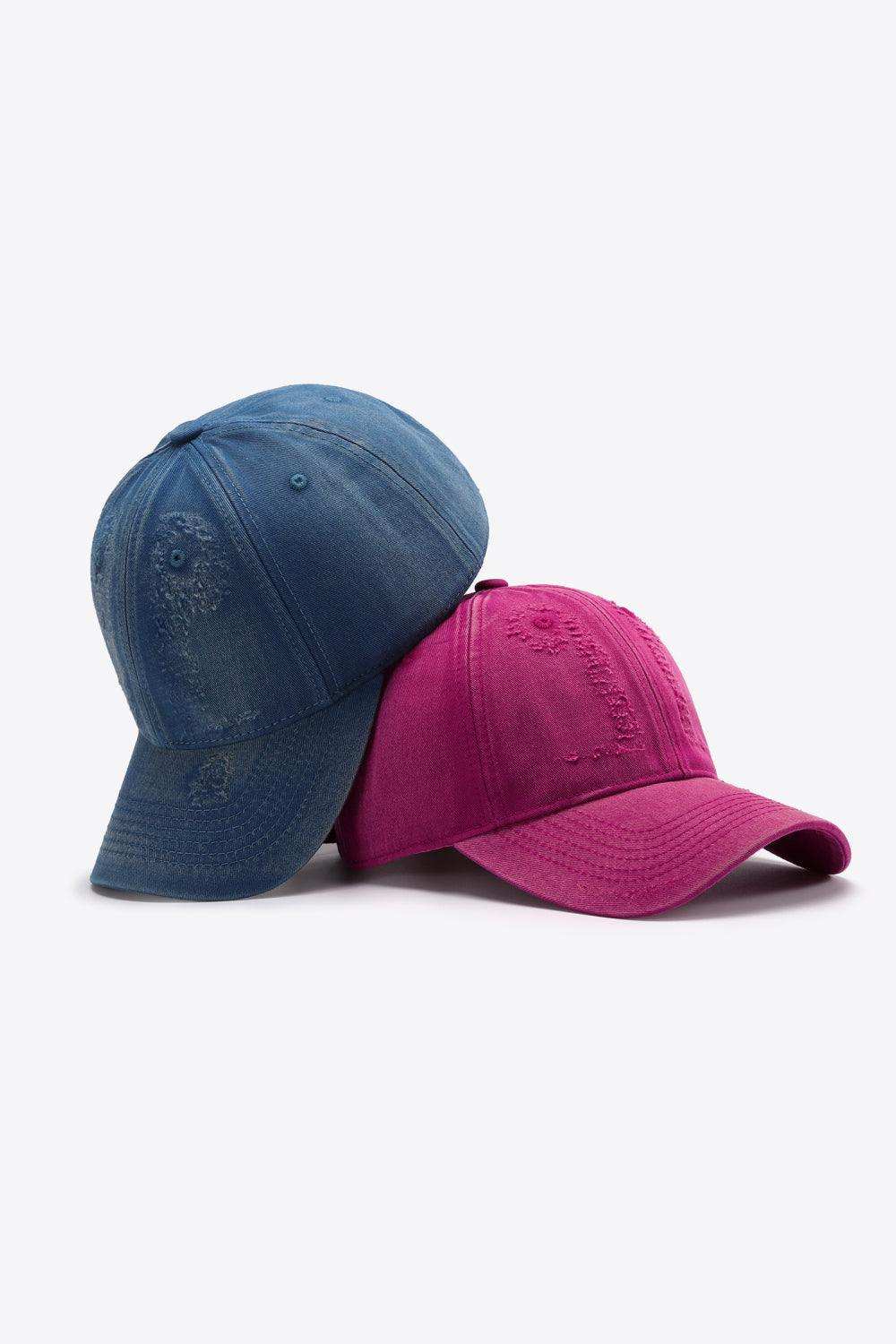 Distressed Adjustable Baseball Cap - Trendsi - Flyclothing LLC