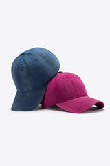 Distressed Adjustable Baseball Cap - Trendsi