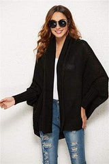 Open Front Batwing Sleeve Cardigan - Trendsi - Flyclothing LLC
