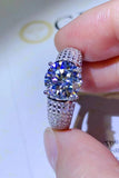 3 Carat Moissanite Side Stone Ring - Trendsi