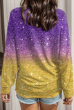 Gradient Round Neck Long Sleeve T-Shirt - Trendsi - Flyclothing LLC