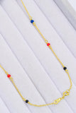 18K Gold-Plated Multicolored Bead Necklace - Trendsi