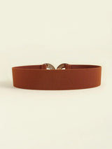 Geometric Buckle Elastic Wide Belt - Trendsi - Flyclothing LLC