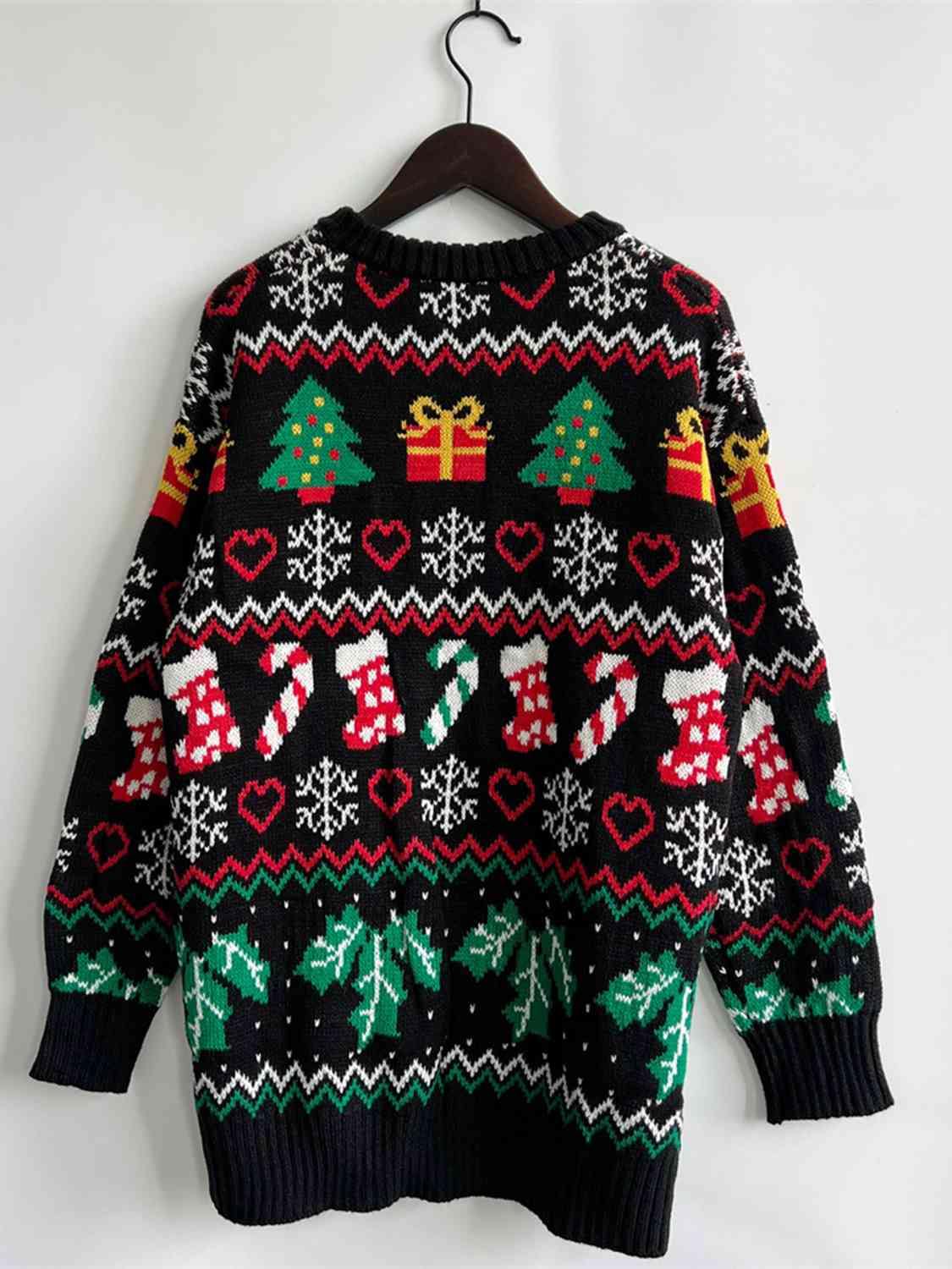 Christmas Element Sweater - Trendsi