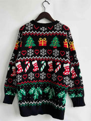 Christmas Element Sweater - Trendsi