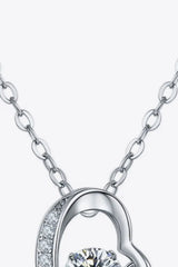 925 Sterling Silver Moissanite Pendant Necklace - Trendsi - Flyclothing LLC