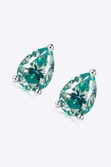 2 Carat Moissanite Teardrop Earrings - Trendsi - Flyclothing LLC