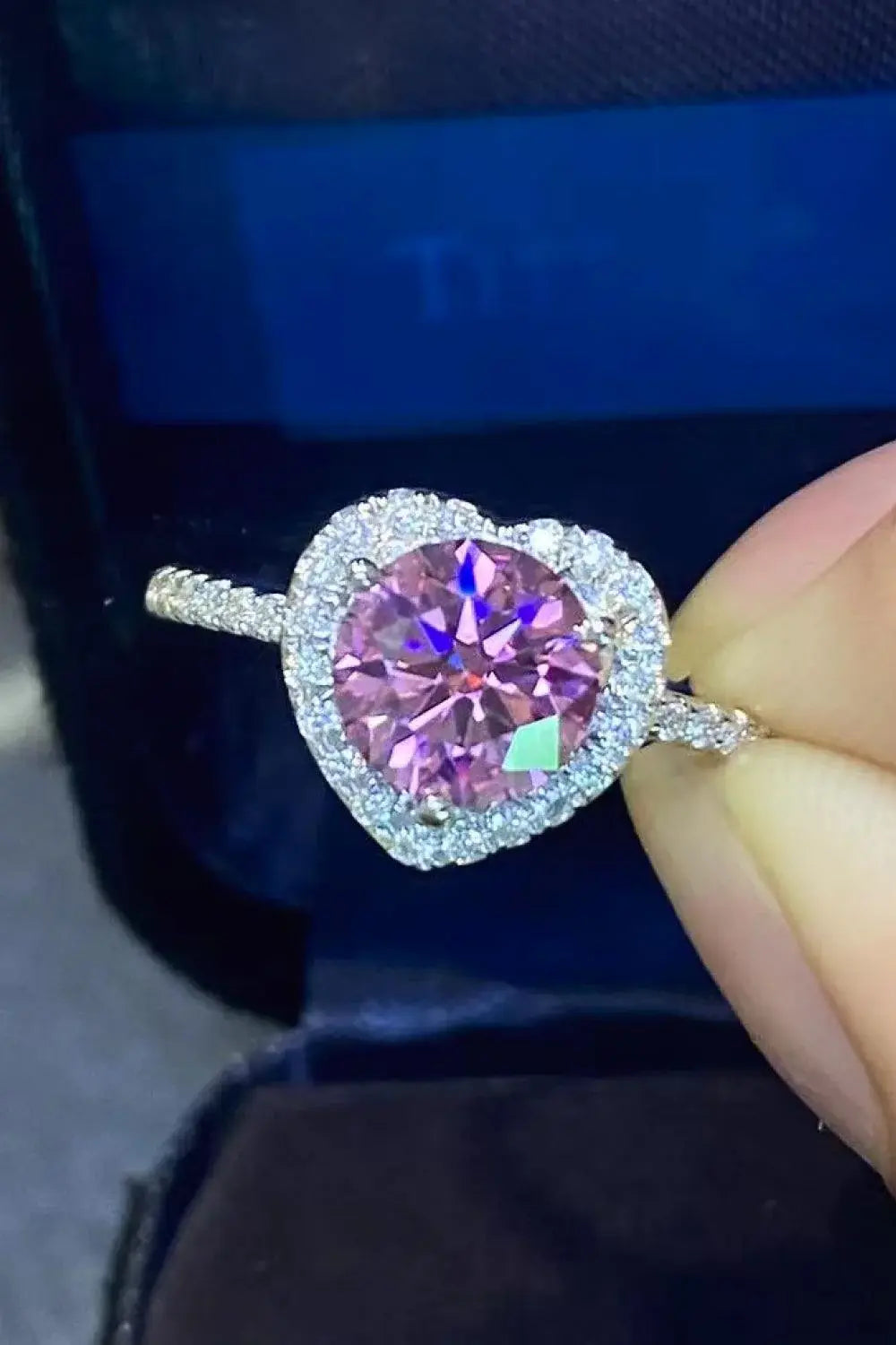Lifelong Journey 1 Carat Moissanite Heart Ring - Trendsi - Flyclothing LLC
