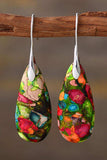 Handmade Teardrop Shape Natural Stone Dangle Earrings - Trendsi - Flyclothing LLC