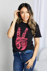 mineB Full Size Graphic Tunic T-Shirt - Trendsi - Flyclothing LLC