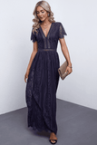 Scalloped Trim Lace Plunge Dress - Trendsi - Flyclothing LLC