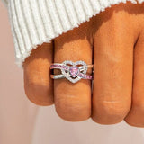 Heart Shape Zircon 925 Sterling Silver Ring - Trendsi