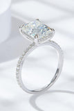 4 Carat Moissanite 4-Prong Side Stone Ring - Trendsi