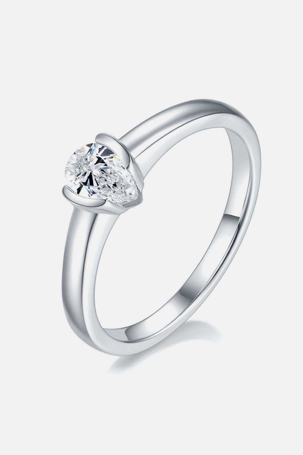 Moissanite 925 Sterling Silver Solitaire Ring - Trendsi - Flyclothing LLC