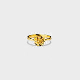 Rose Shape 18K Gold-Plated Ring - Trendsi