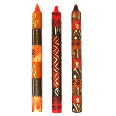 Set of Three Boxed Tall Hand-Painted Candles - Bongazi Design - Nobunto - Flyclothing LLC
