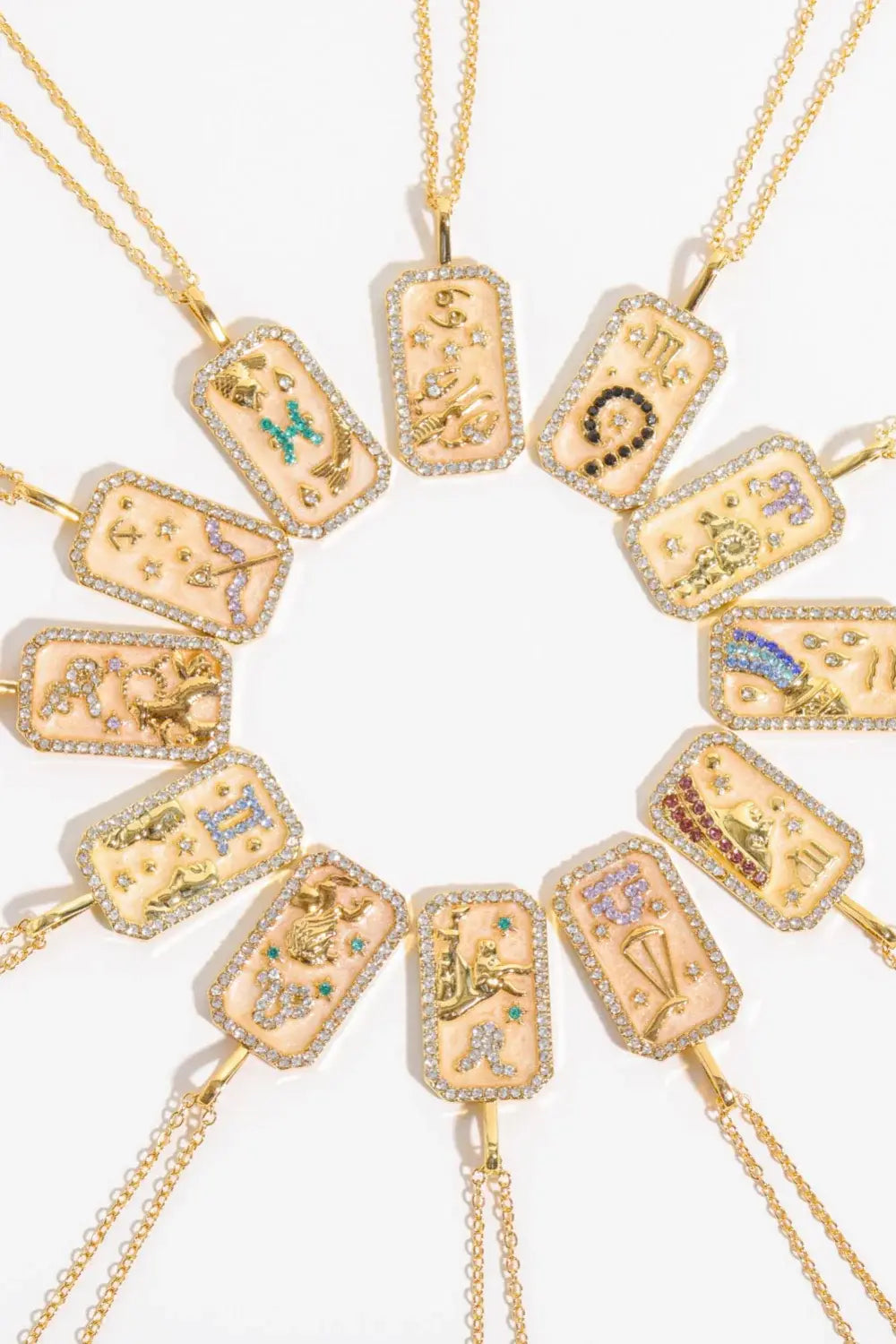Rhinestone Constellation Pendant Copper Necklace - Trendsi - Flyclothing LLC