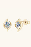 1 Carat Moissanite 925 Sterling Silver Stud Earrings - Trendsi