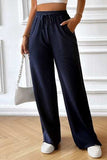 Drawstring Wide Leg Pants with Pocketed - Trendsi - Flyclothing LLC