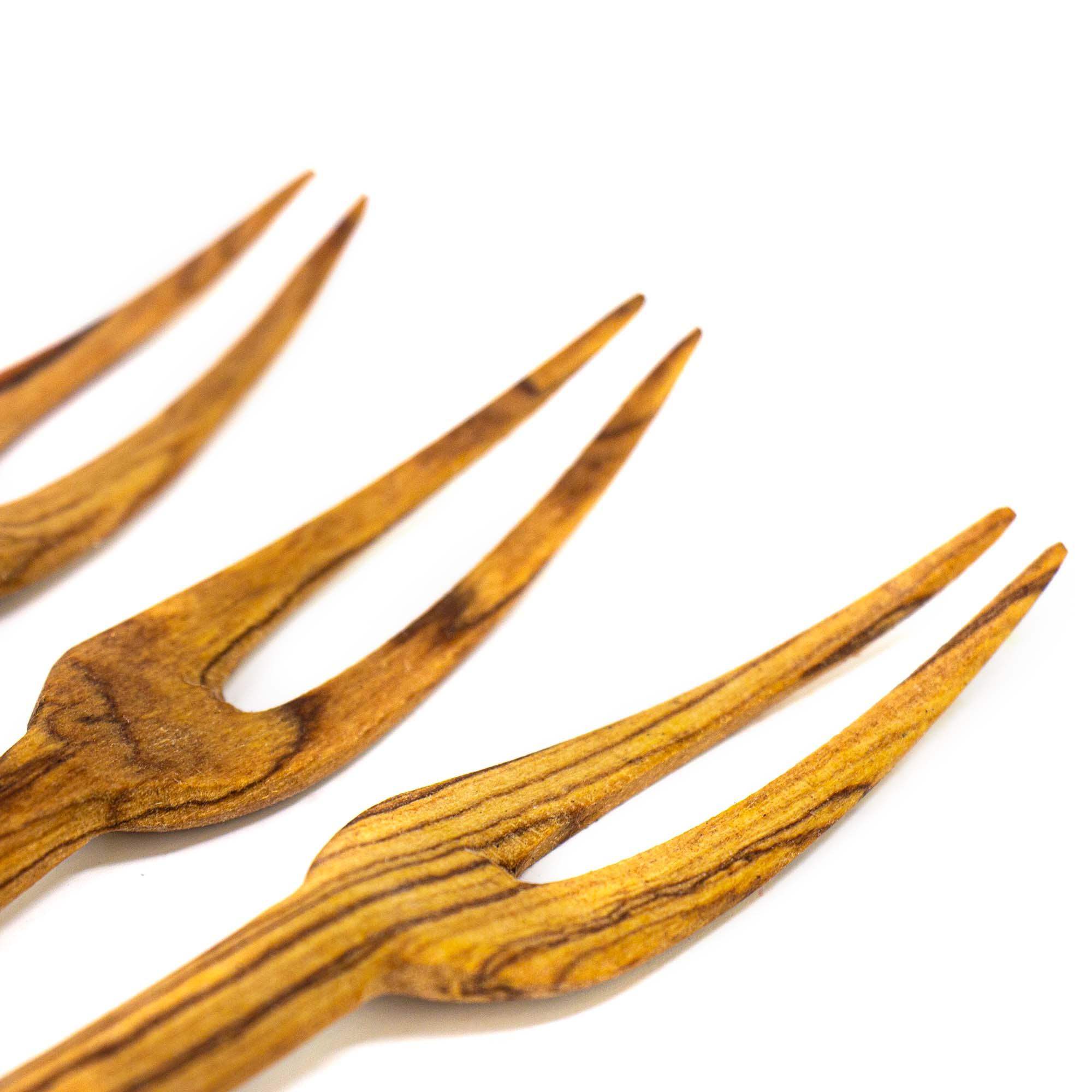 Simple Batik Olive Wood Fork Set of 3 - Jedando - Flyclothing LLC