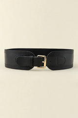 Elastic Wide PU Belt - Trendsi - Flyclothing LLC