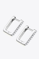 Moissanite Geometric 925 Sterling Silver Earrings - Trendsi - Flyclothing LLC