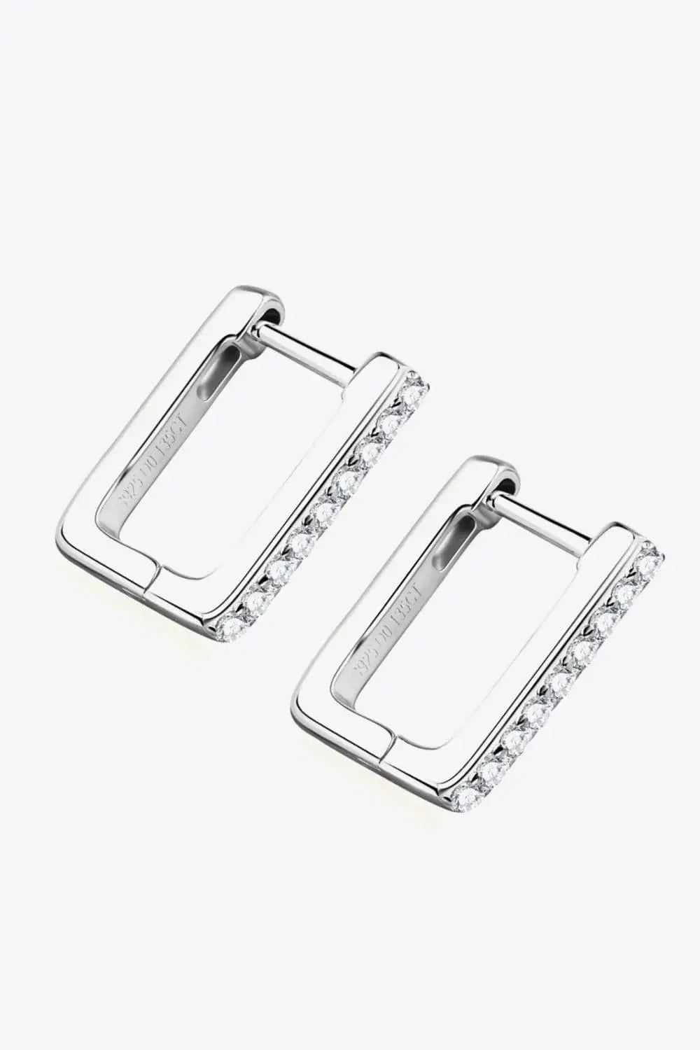Moissanite Geometric 925 Sterling Silver Earrings - Trendsi - Flyclothing LLC