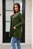 Basic Bae Full Size Open Front Long Sleeve Cardigan with Pockets - Trendsi - Flyclothing LLC