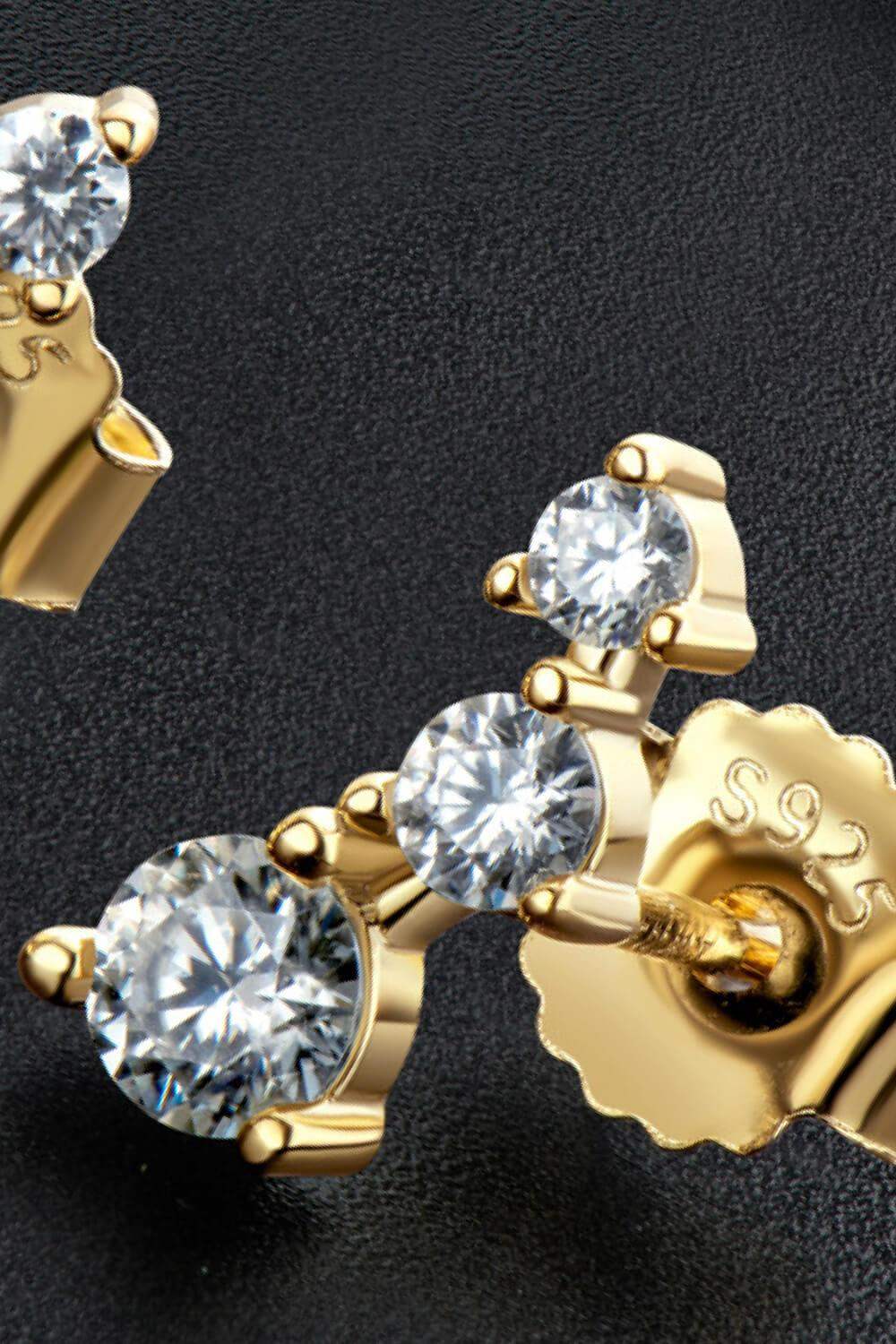 Your Way Moissanite Stud Earrings - Trendsi - Flyclothing LLC