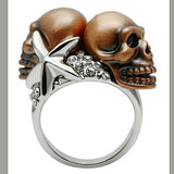 Alamode Special Color White Metal Ring with Top Grade Crystal in Clear - Alamode - Flyclothing LLC