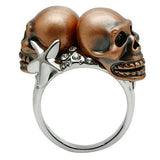 Alamode Special Color White Metal Ring with Top Grade Crystal in Clear - Alamode