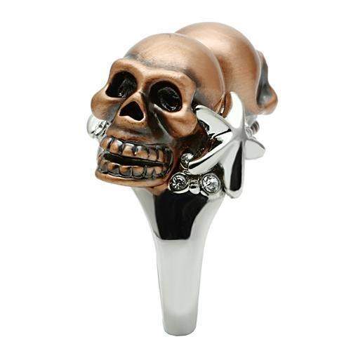 Alamode Special Color White Metal Ring with Top Grade Crystal in Clear - Alamode - Flyclothing LLC