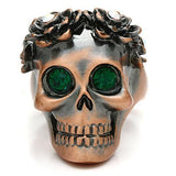 Alamode Ancientry Gold White Metal Ring with Top Grade Crystal in Emerald - Alamode