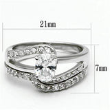 Alamode Rhodium Brass Ring with AAA Grade CZ in Clear - Alamode - Flyclothing LLC