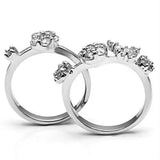 Alamode Rhodium Brass Ring with AAA Grade CZ in Clear - Alamode - Flyclothing LLC