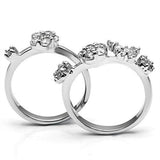 Alamode Rhodium Brass Ring with AAA Grade CZ in Clear - Alamode