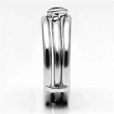 Alamode Rhodium Brass Ring with AAA Grade CZ in Clear - Alamode - Flyclothing LLC