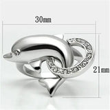 Alamode Rhodium Brass Ring with Top Grade Crystal in Clear - Alamode - Flyclothing LLC