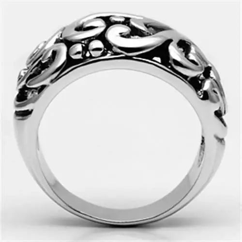 Alamode Rhodium Brass Ring with No Stone - Alamode - Flyclothing LLC