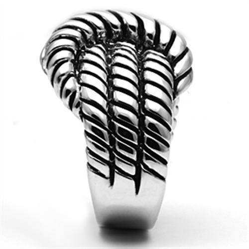 Alamode Rhodium Brass Ring with No Stone - Alamode - Flyclothing LLC